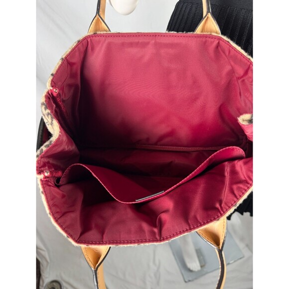 GUCCI Handbag Wool GG logo top handle bag red interior authentic EUC - Picture 12 of 16